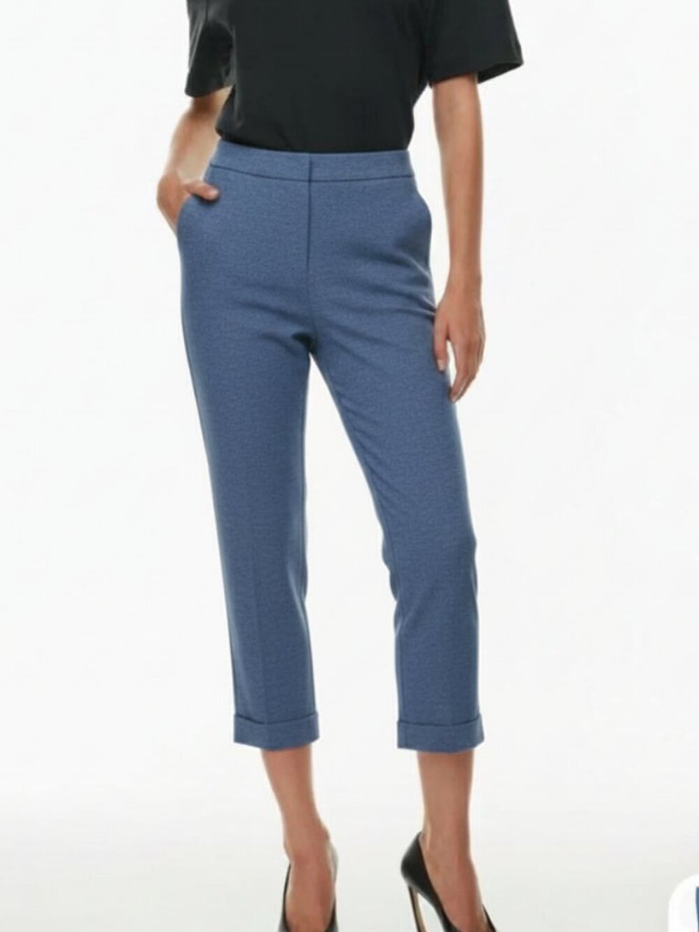 Aritzia Babaton Conan "Ponte" Knit Pant Blue Size 12 #74332